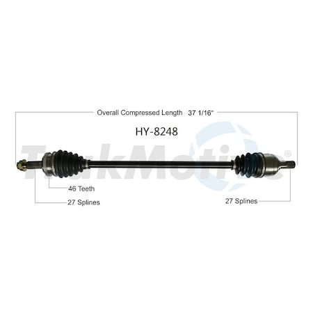 Surtrack Axle Cv Axle Shaft, Hy-8248 HY-8248